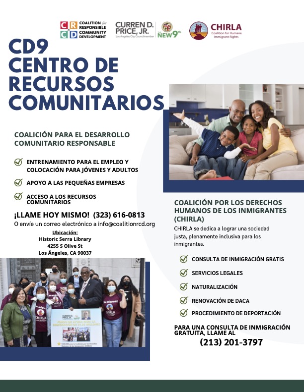 Resource Center flyer Spanish