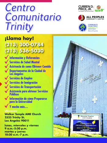 Trinity Neighborhood Center flyer - Spanish